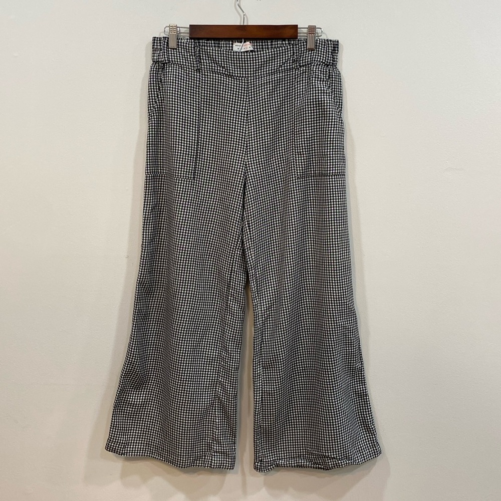 Wide Leg Gingham Pants by Known Supply